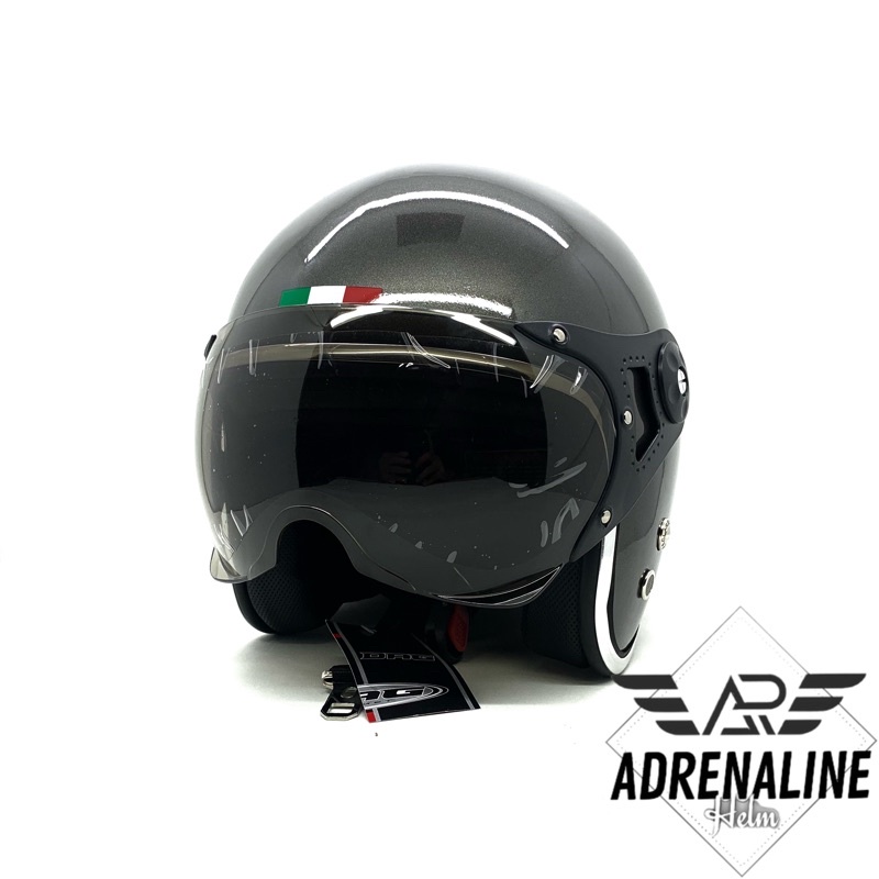 HELM DAG PILOT ITALY GUNMATE LIS CHROME ORI