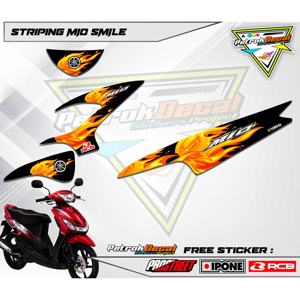 Striping Sticker Yamaha Mio Smile/ Mio Sporty / Striping Motif Api Yamaha Mio