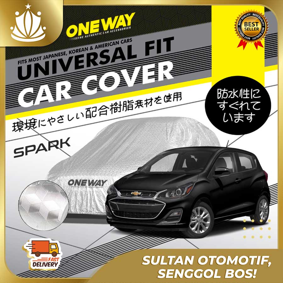 Body Cover Sarung Mobil CHEVROLET SPARK Waterproof 3 LAYER TEBAL Deluxe Anti Air