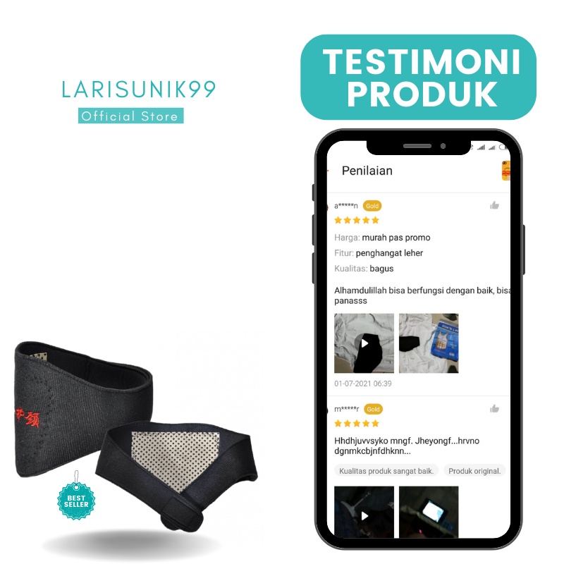 Sabuk Leher Magnetic Alat Terapi Koyo Leher Melancarkan Peredaran Darah Sabuk Terapi