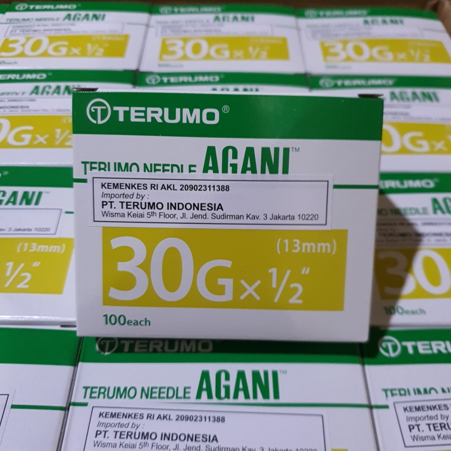 TERUMO NEEDLE AGANI 18G 21G 23G 24G 25G 26G 27G 30G NEEDLE TERUMO AGANI