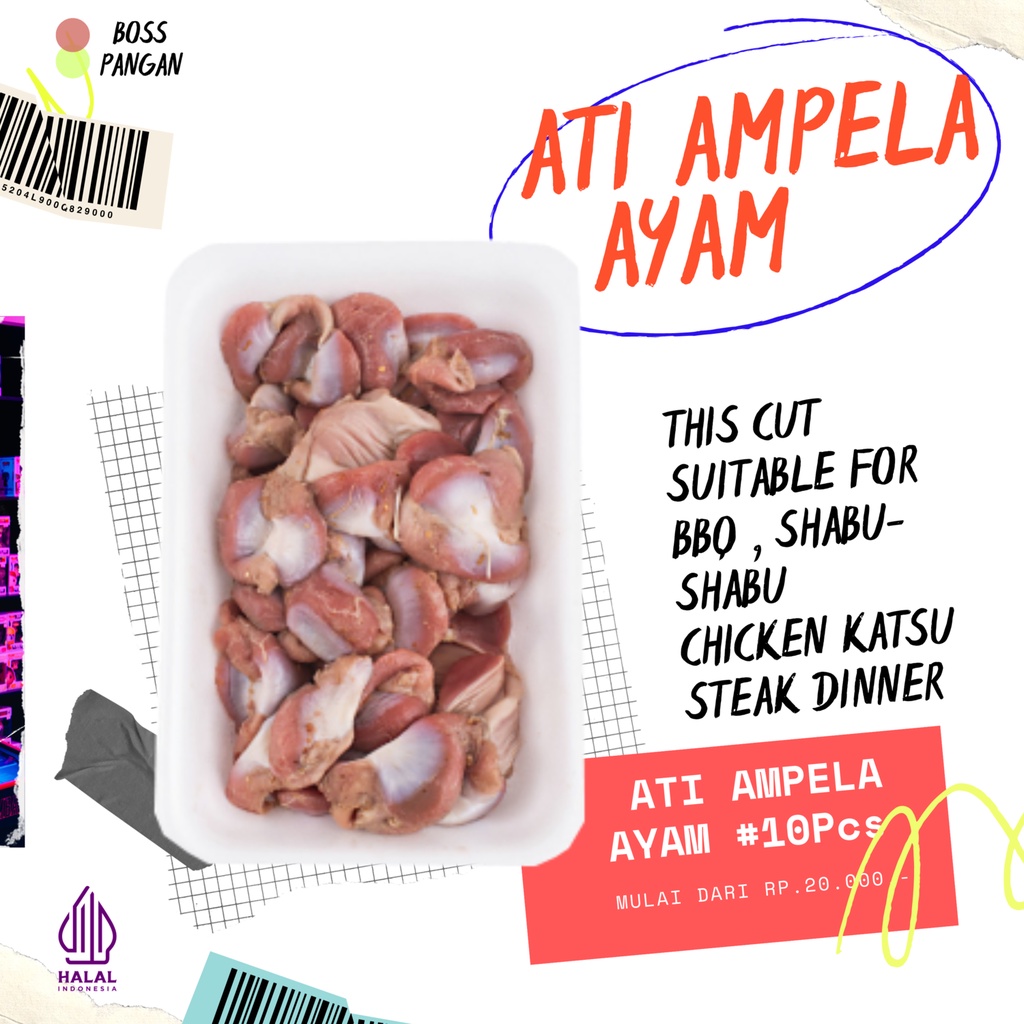 

Ampel Ati Ayam Segar / Ampela Ati Bersih - 10 Pcs
