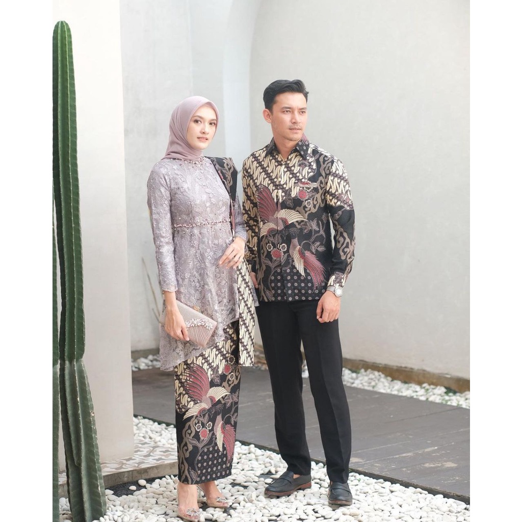 ( ORI ) ZARA SERIES COUPLE - mauve - Batik Couple Kebaya Modern Kebaya Wisuda Lamaran Baju Tunangan 