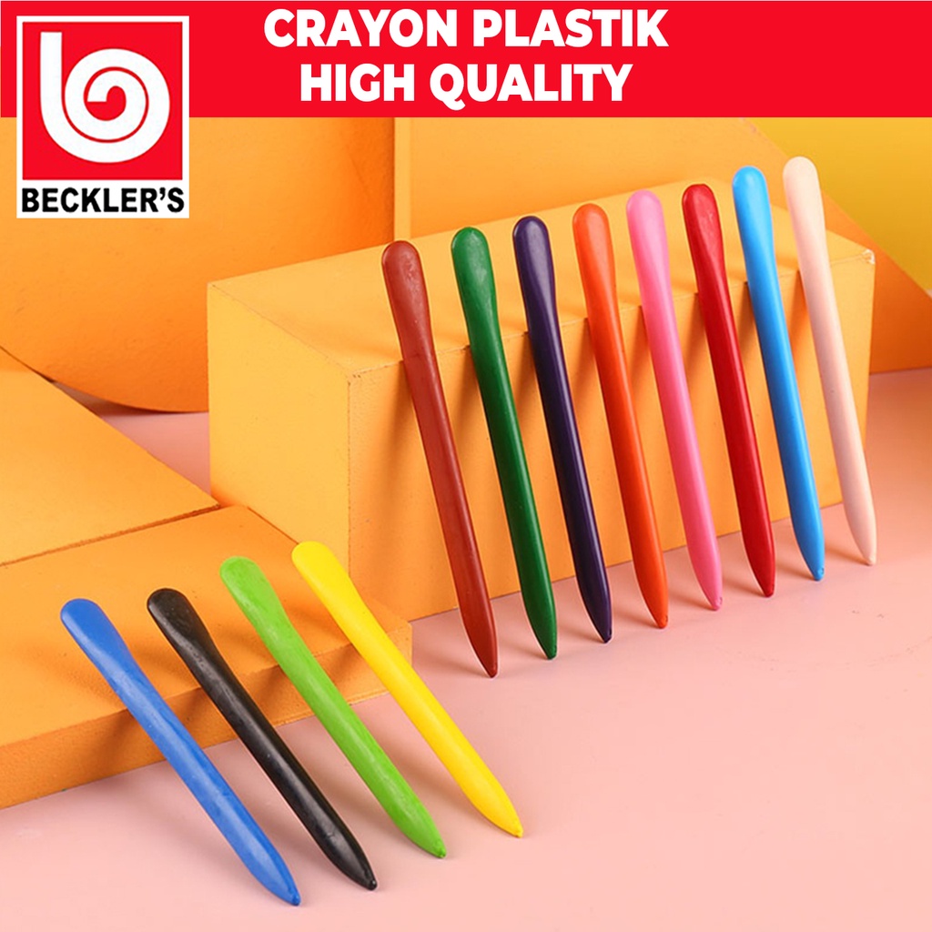 Crayon Set Anti Air 12/24/36 Pcs / Krayon Plastik Anti Kotor Tangan Warna Cerah Segitiga Ergonomis Tidak Beracun