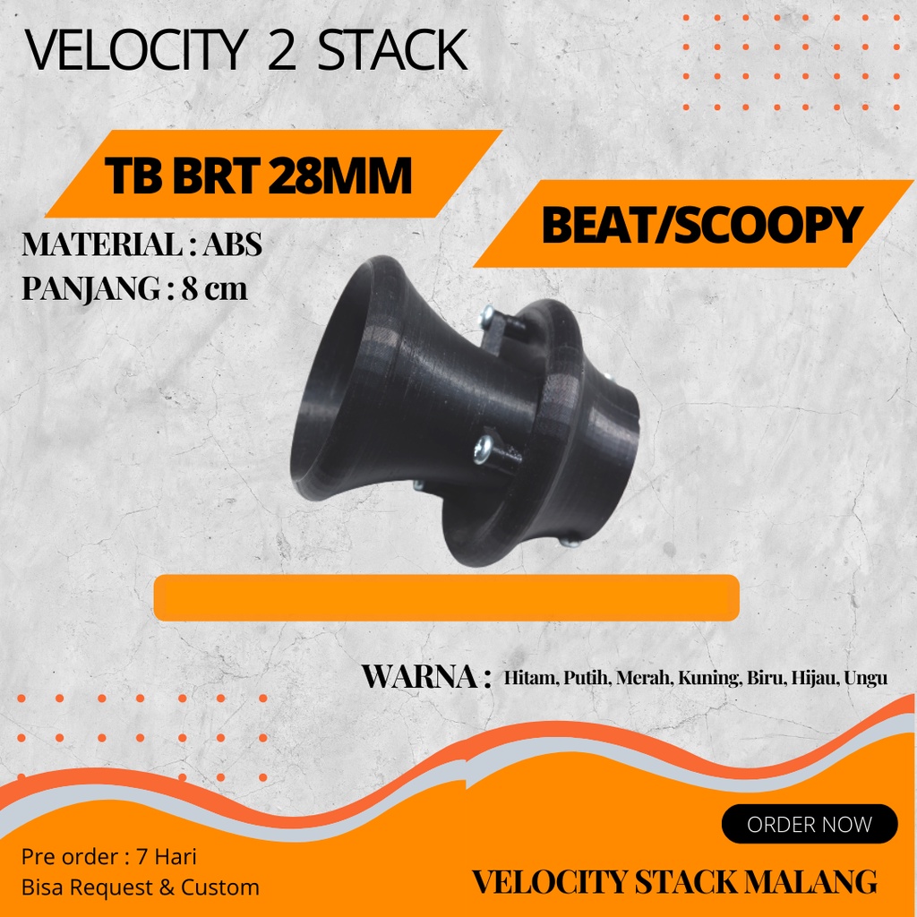 Velocity 2 Stack TB BRT uk 28 mm Beat/Scoopy