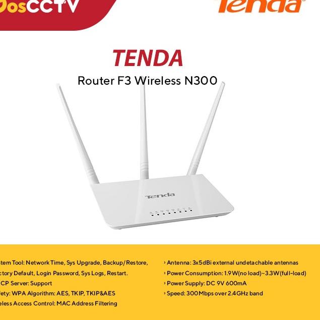 Tenda Router F3 Wireless N300