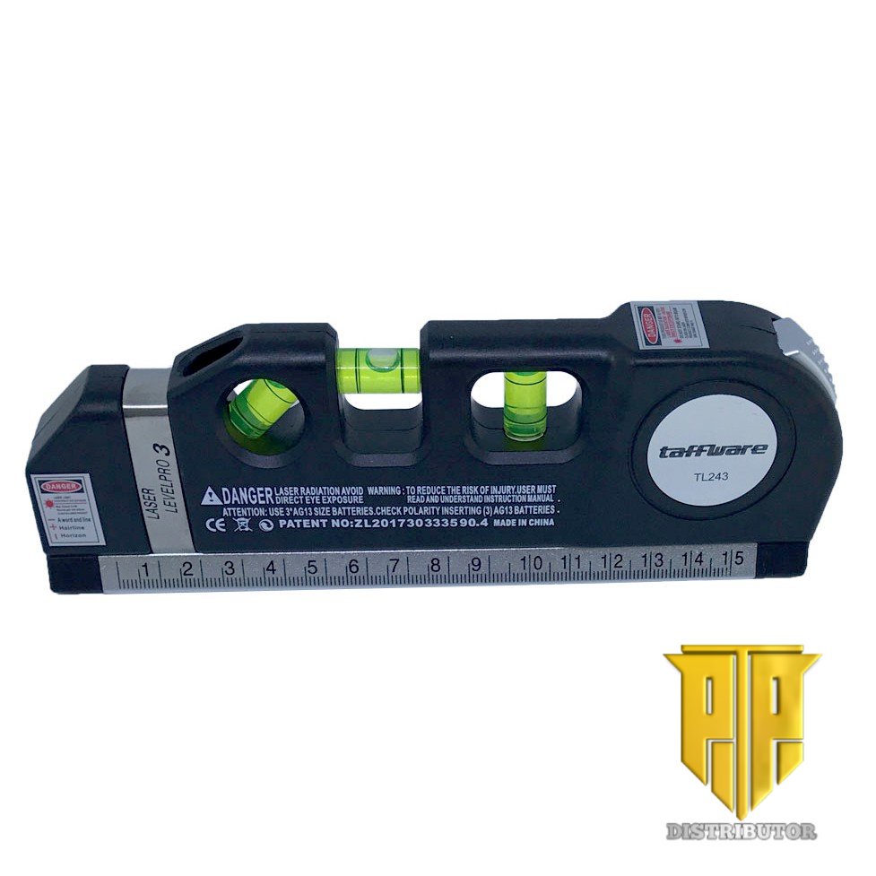 

Taffware LEVELPRO3 Penggaris Horizontal Vertical 250CM + Waterpass - TL243