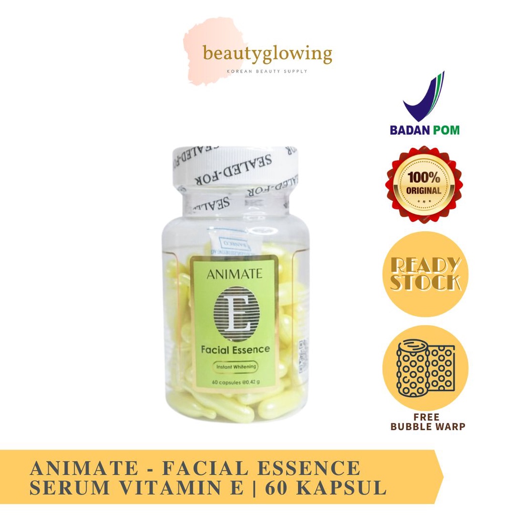 ANIMATE KAPSUL Facial Essence Serum Vitamin E isi 60 kapsul