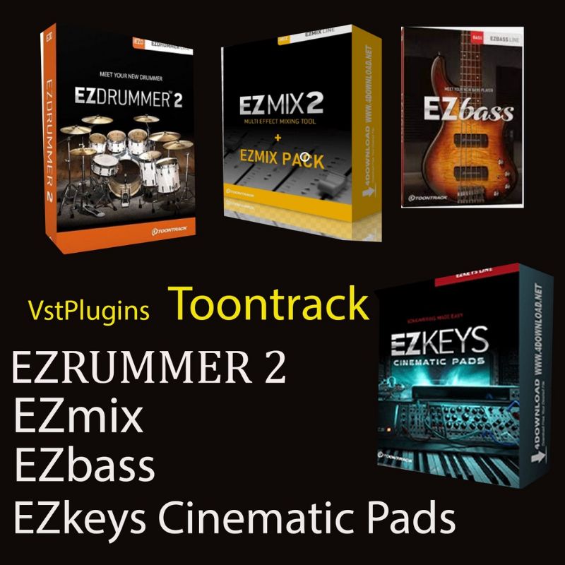 EZRUMMER 2/ EZkeys Cinematic/ EZbass/EZmix