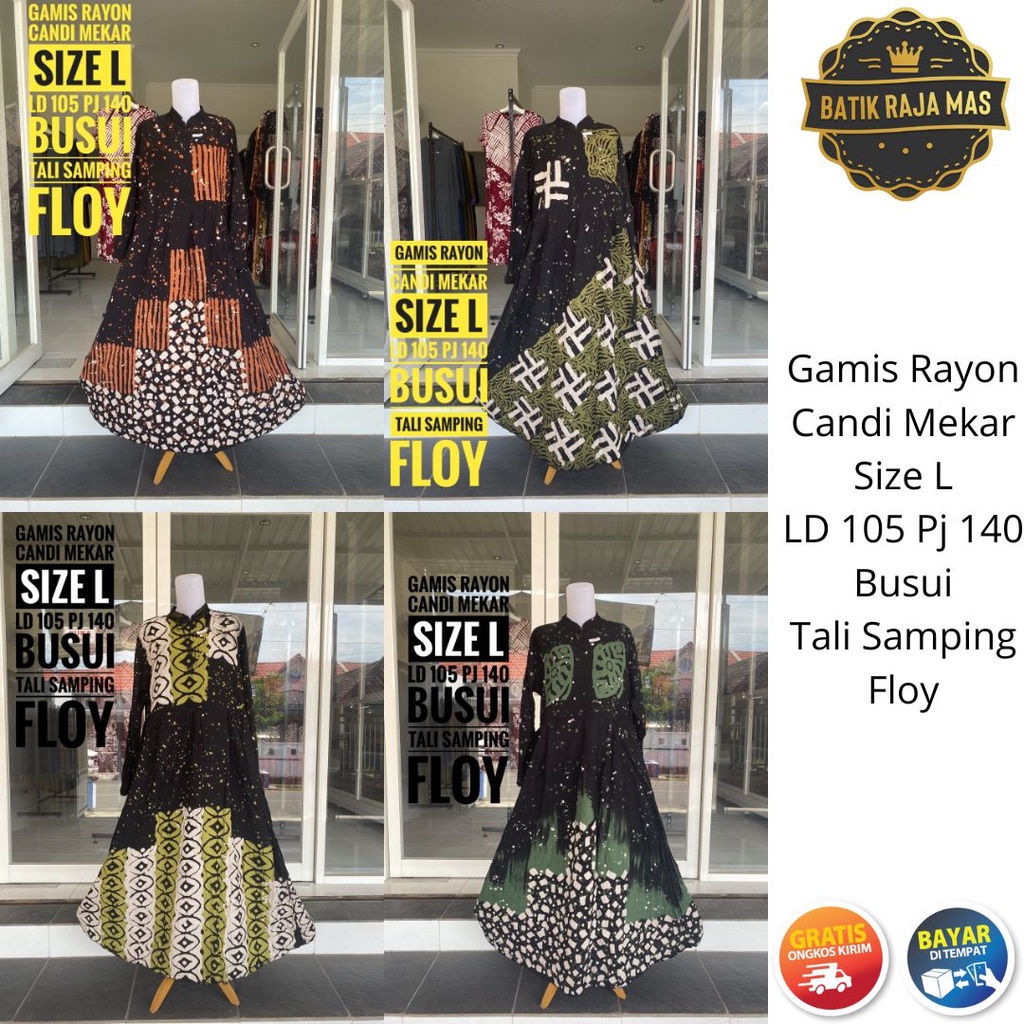 Gamis Rayon Premium Terbaru Syari Raya Lebaran Kekinian Wanita Dewasa Busui Friendly Resleting Sleti