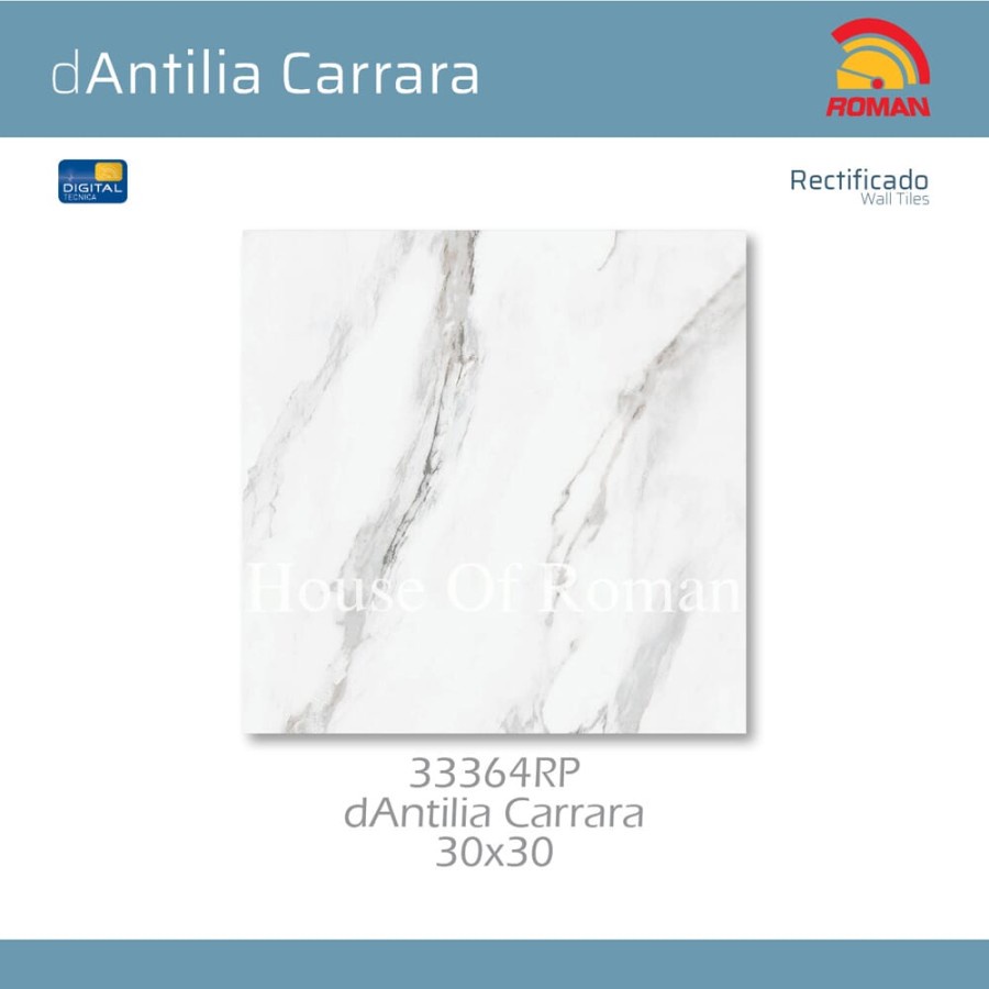 ROMAN KERAMIK DANTILIA CARRARA 30X30RMF 33364RP (ROMAN HOUSE OF ROMAN)
