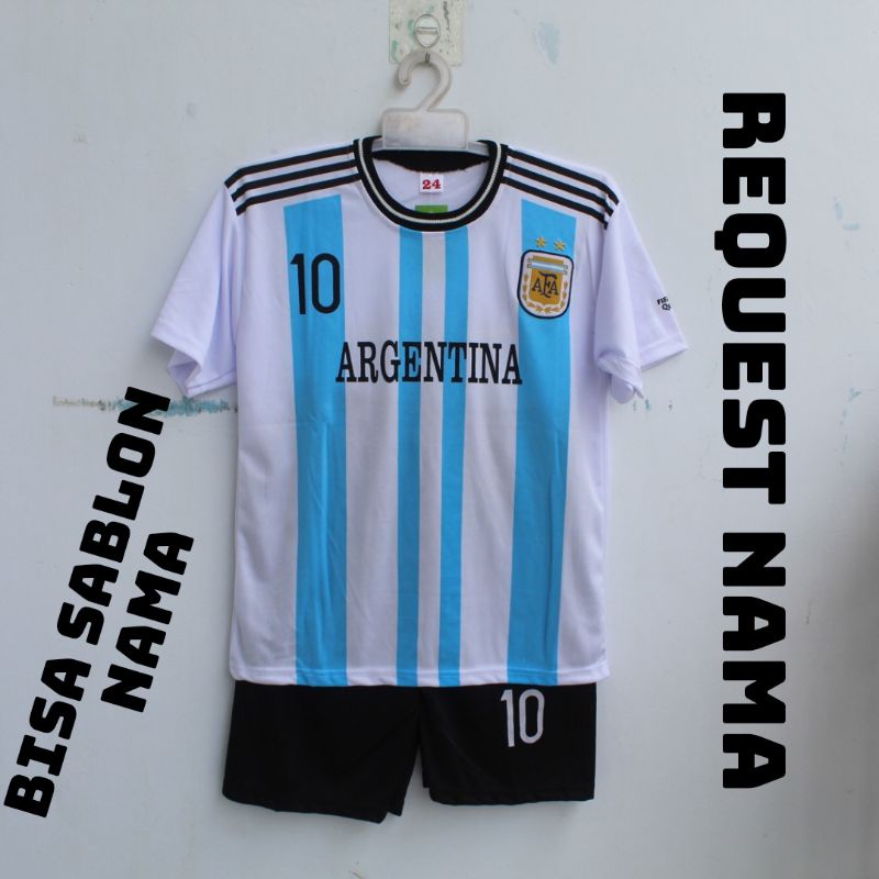 Jersey bola Timnas argentina/Setelan Baju Bola anak argentina