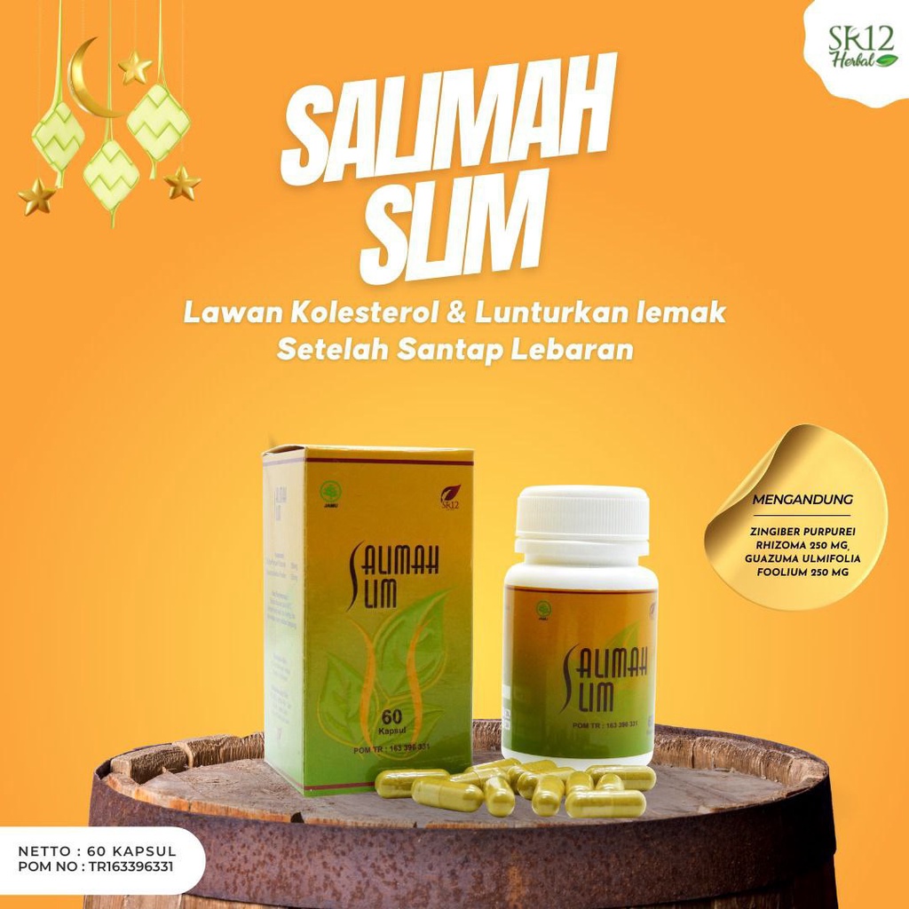 Pelangsing Herbal Alami SALIMAH SLIM SR12 Peluntur Lemak Obat Diet Alami BPOM BLILA