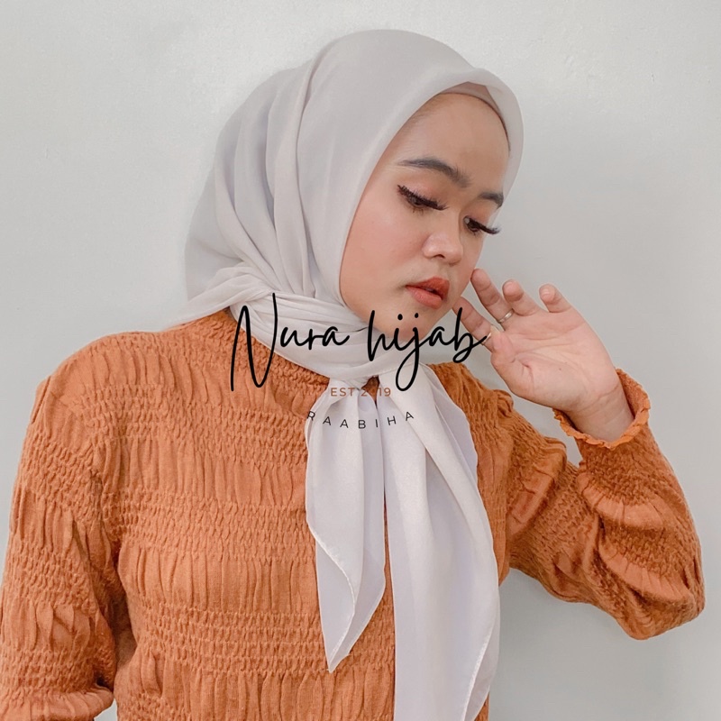 RAABIHA | Nura Hijab Square | Kerudung Anti Letoy | Pollycotton Premium