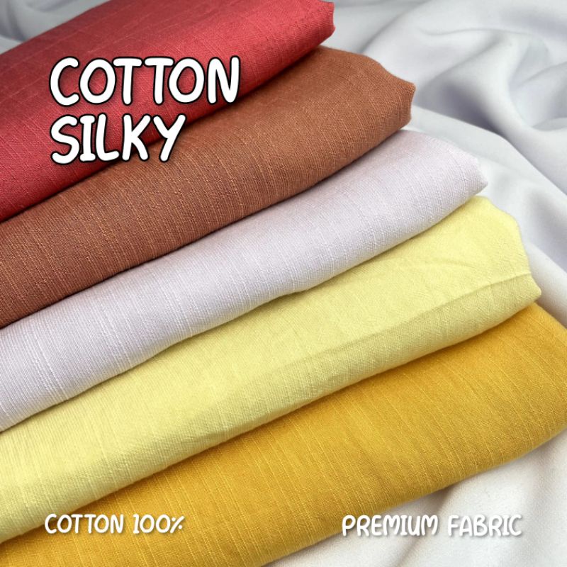 Jual KAIN KATUN SILKY PREMIUM GARMENT IMPORT SILKY Shopee Indonesia