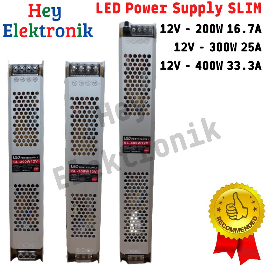 Trafo Power Supply Slim 12V 16.7A 25A 33.3A