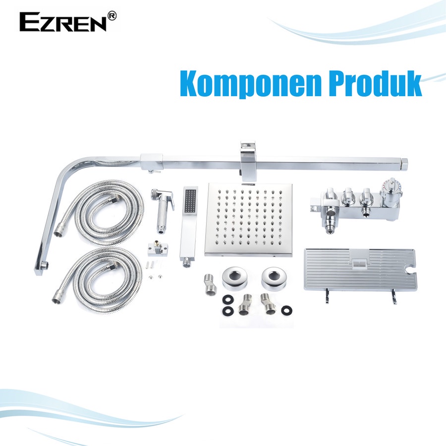 Ezren EZ-0388 Shower Set Handshower Mandi Hand Head Kepala Air Paket