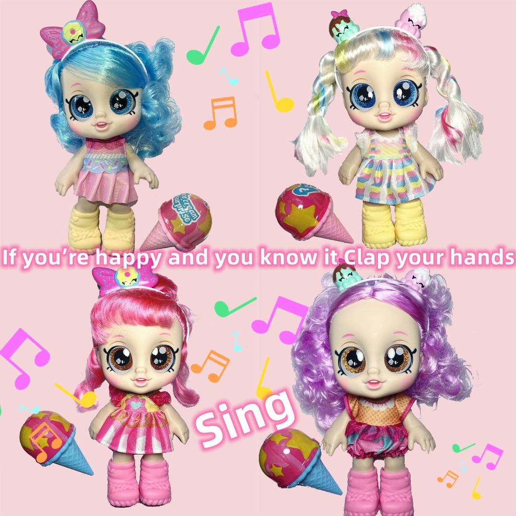 Kindi Kids Donatina Doll Ice Cream Singing Girl Blind Box Mainan Hadiah Liburan Kejutan.