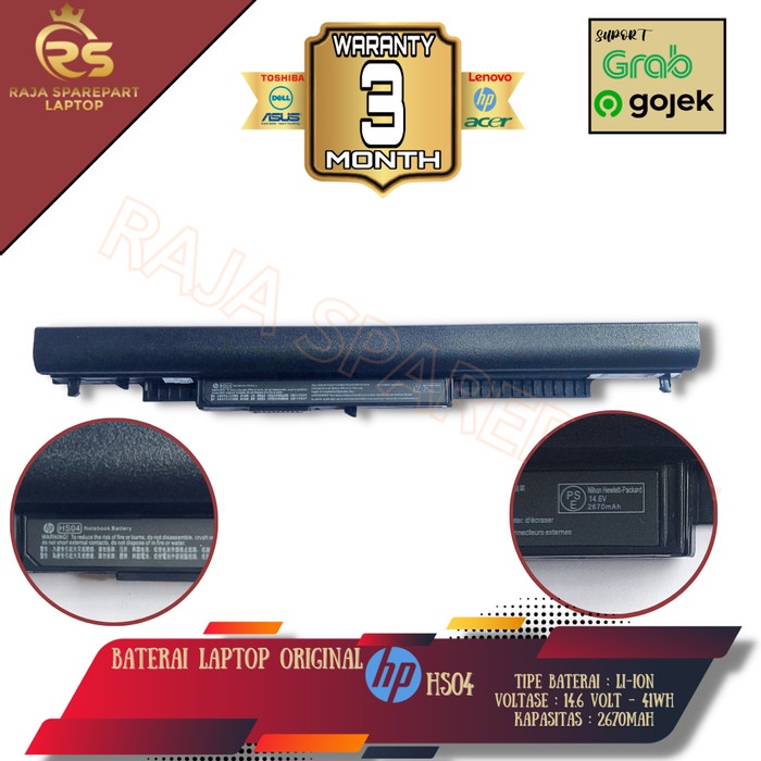 Jual Baterai Laptop Hp Pavilion Hs04 Original Shopee Indonesia 3271