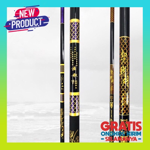 Set Joran Dan Gulungan Pancing, Joran Dan Penggulung Senar Pancing 1.8M 2 Bagian Dan Penggulung Sena