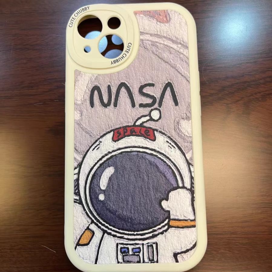 Case Bahan TPU Desain Astronot Untuk iPhone 14 14pro 14Plus 14prm 13 13pro 13pro 11 7Plus 8Plus Xr XS 12pro Max