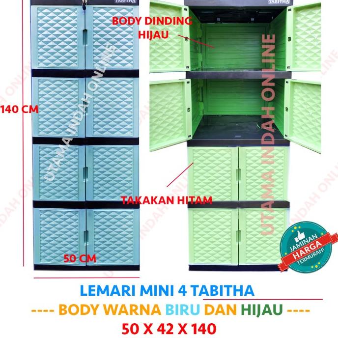 

Lemari pakaian MINI tabitha 4 susun rotan / lemari plastik stock ready