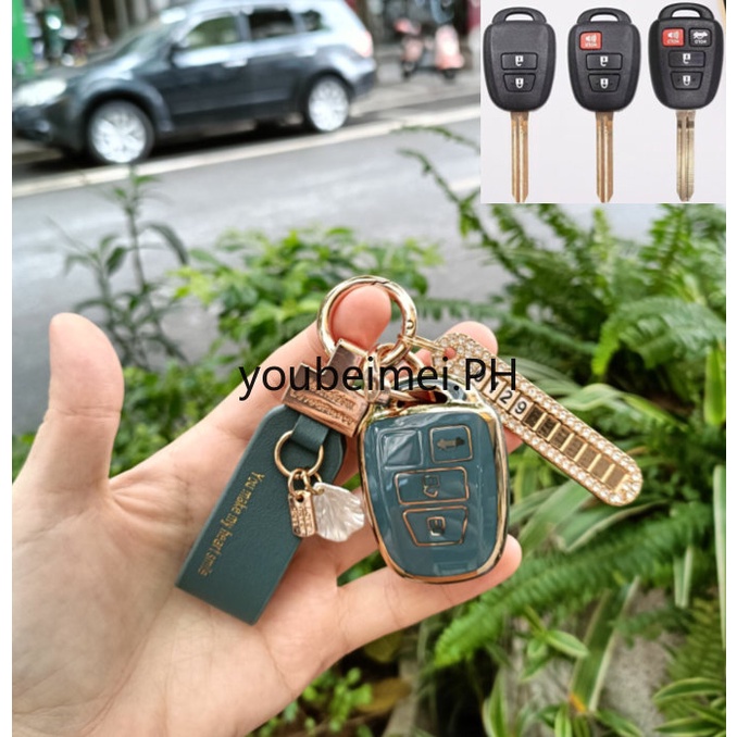 1 Pc / Case Kunci Mobil Bahan TPU Untuk Toyota yaris 2017 / Vios / Ativ / yaris Ativ Toyota Camry Corolla RAV4 Vios Prius Cland 20 2016 / 212 2017 / 3