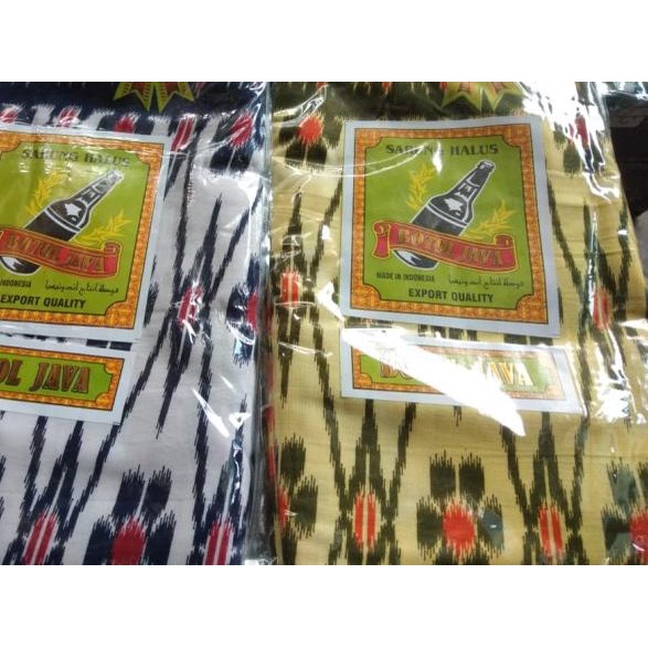 Promo Sarung Goyor Cap Botol Java, Sarung Goyor Print Motif Goyor Boto - Hitam
