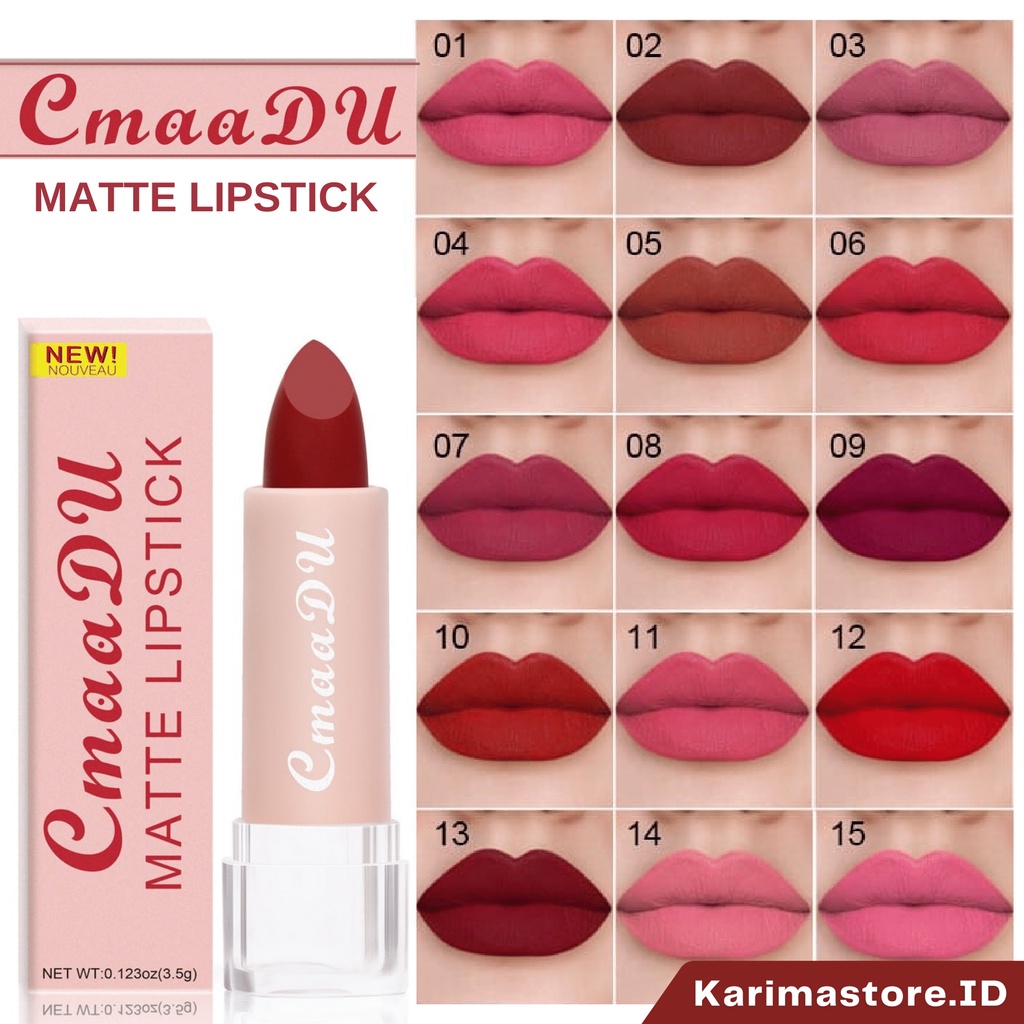 [Original] CMAADU WATERPROOF MATTE LIPSTICK LIPSTIK MATTE