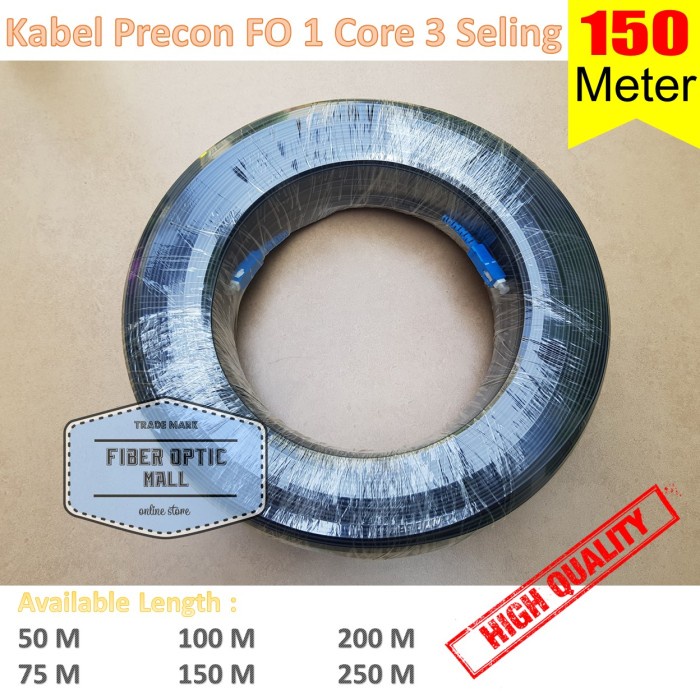 Kabel Kabel Precon 150 Meter Dropcore 1 Core 3 Seling Fiber Optik