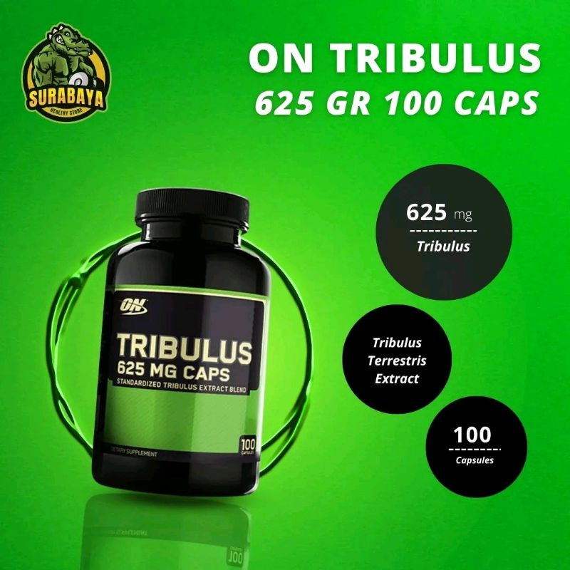 OPTIMUM NUTRITION ON TRIBULUS 625MG 100 CAPSULES BPOM SUPLEMEN FITNES TESTOSTERON BOOSTER CAPS KAPSUL TESTO BOOST