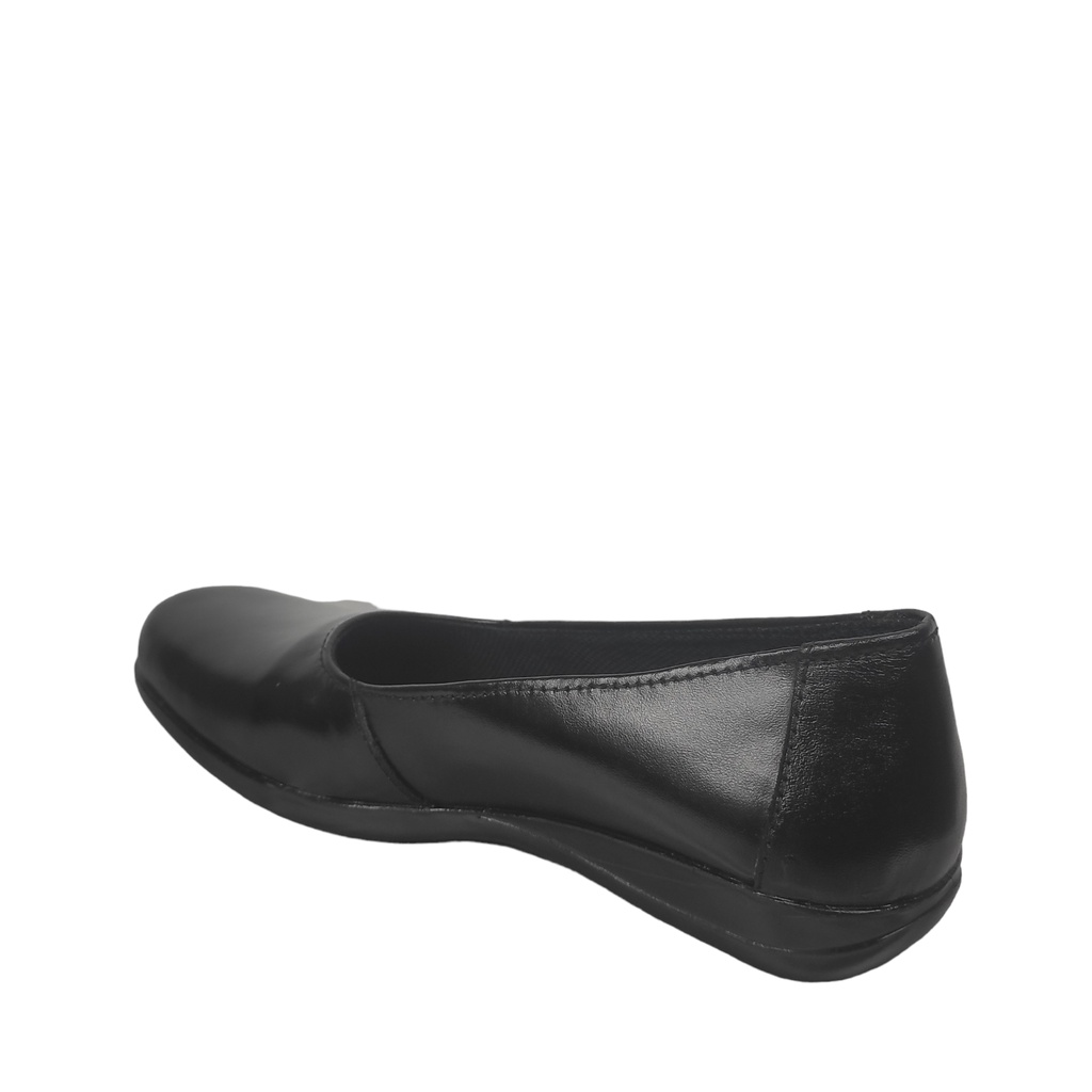 Sepatu Pantofel Wanita Kulit Asli Sepatu Flat Balet Kerja Kantor Sekolah Casual Formal Hitam Kulit Asli Termurah Great Footwear P671