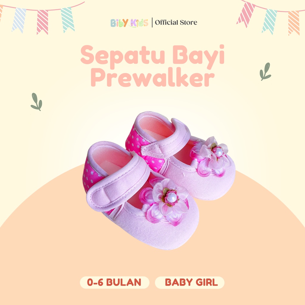 Sepatu Bayi Baru Lahir Prewalker Murah Cewek Lucu Perempuan Aksesoris Baby Keren Peralatan