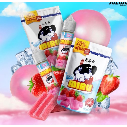 MIRU BUBBLEGUM STRAWBERRY 2 X 60M L