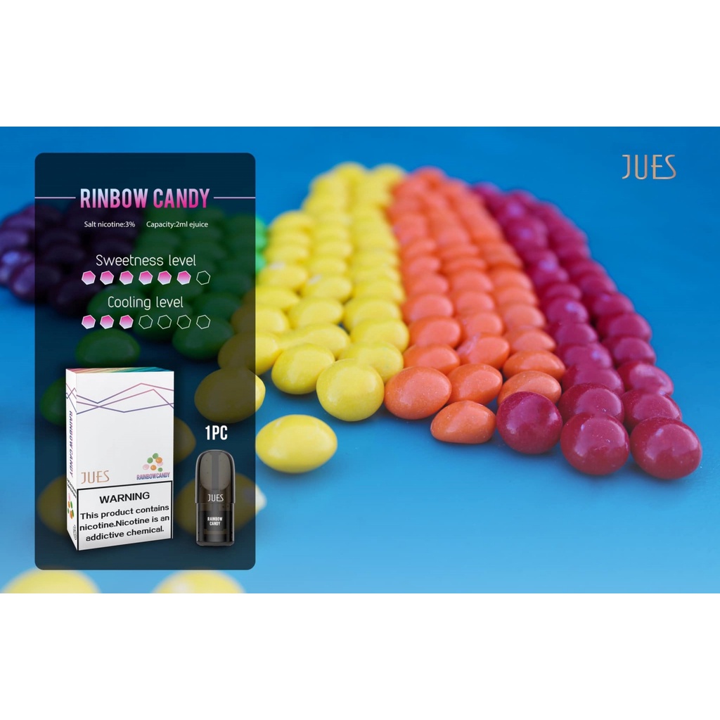 JUES Pods Pro Ceramic - Rainbow Candy - Compatible with RELX Infinity Essential