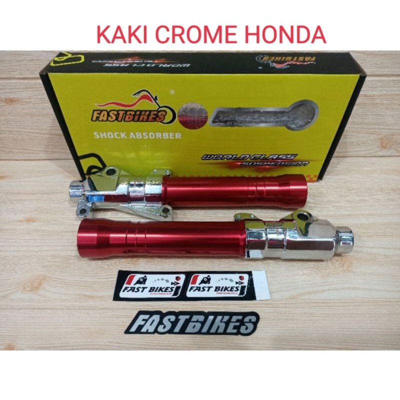 TABUNG SHOCK DEPAN VARIASI KAKI CROME HONDA/YAMAHA MIO XEON FINO BEAT VARIO SCOOPY VARIO 125/150 OLD