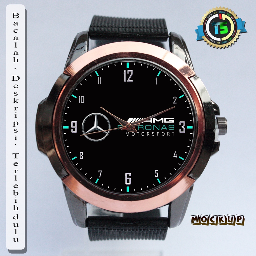 Mercedes benz AMG Petronas Jam Tangan Rose Gold - Custom Jam Tangan Store