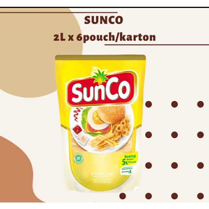 

Sunco Minyak Goreng 2 Liter Refill Dus Isi 6 Pouch Promo Sembako Murah Via Gojek / Grab