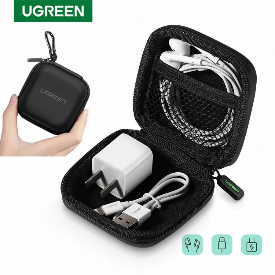 UGREEN Storage Bag Pouch Case Organizer For Earphone Powerbank Charger Kabel SD TF Card