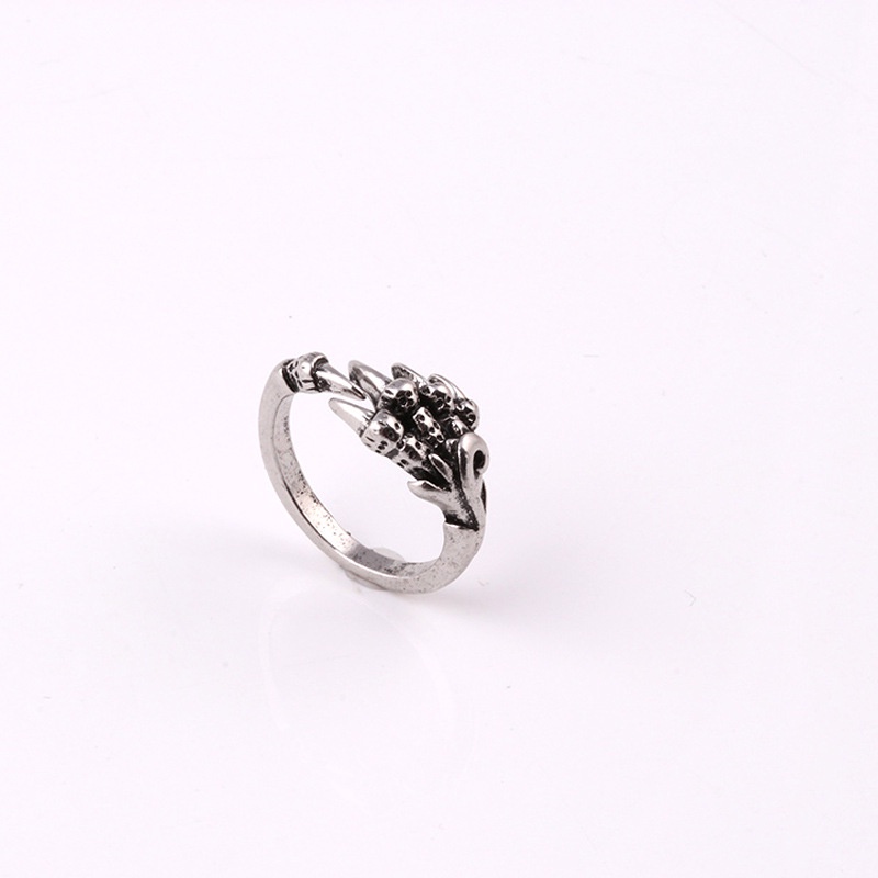 Cincin Model Terbuka Desain Cakar Elang Gaya retro hipster Eropa Amerika