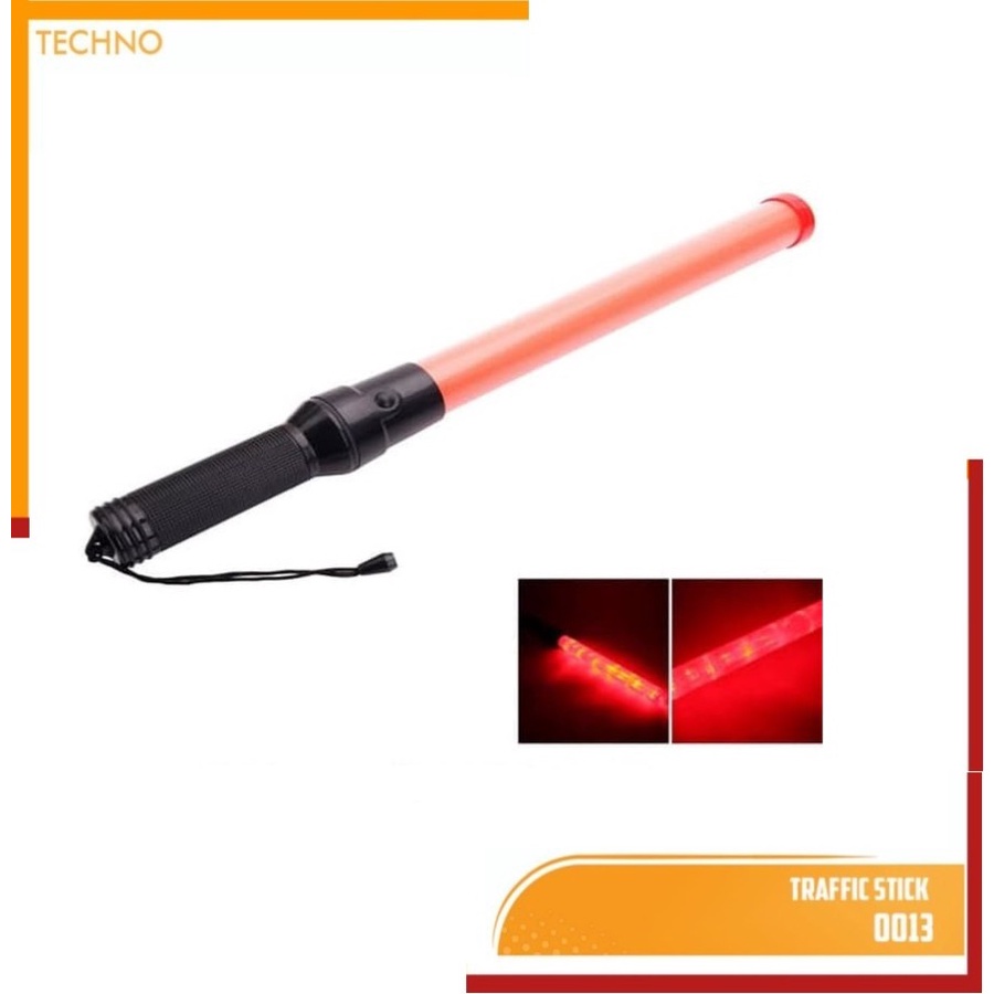 TRAFFIC BATON/ TONGKAT LALU LINTAS / PARKIR / SATPAM DENGAN LAMPU 52CM