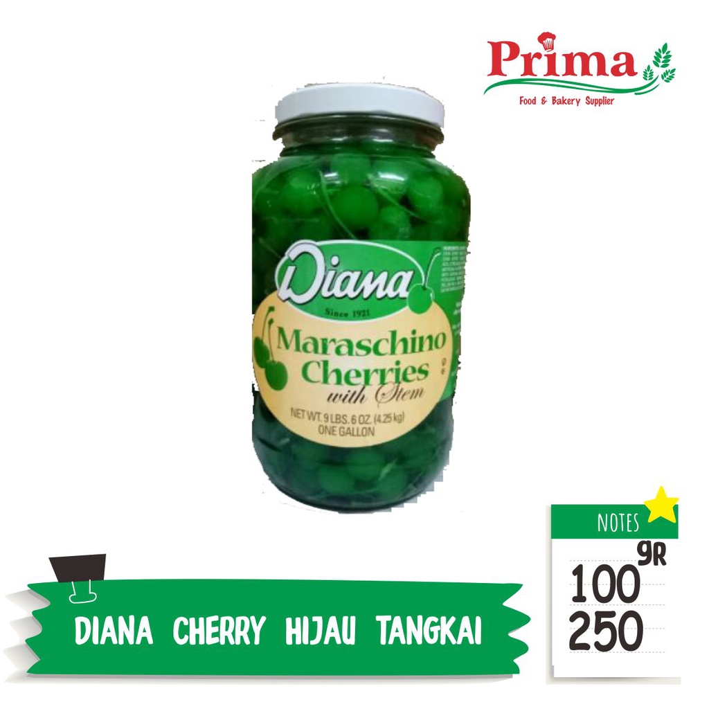 

Diana cherry hijau tangkai (kemasan repack)