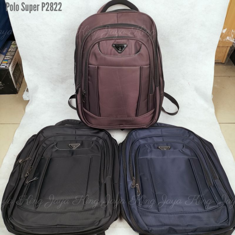 Ransel Laptop Polo Super 18 Inch Lock Kombinasi Expand Tas Sekolah Kerja Pria