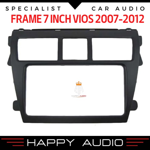 Frame Head Unit Double Din Tape VIOS 2007-2012 / Limo Gen 2 (Black)