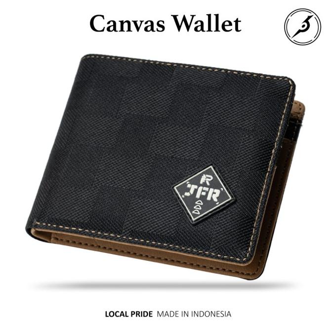Jfr Rumpa Wallet - Dompet Pria Bahan Kanvas Army Jp54