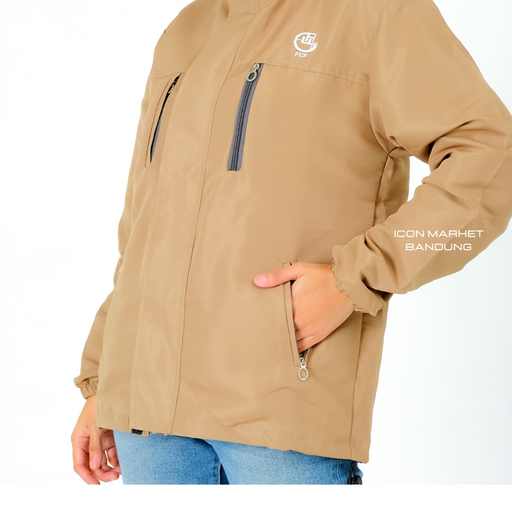 Jaket Parasut Wanita Waterproof Model Elbrus Big size M L XL XXL Original FCF / Jaket OUTDOOR WANITA KEKINIAN