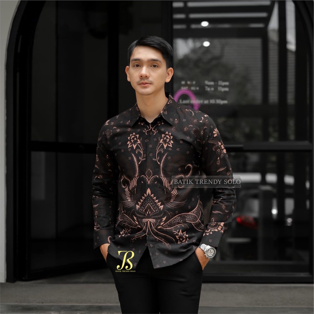 Kemeja Batik Trendy Solo  Motif Condro Djiwo Slimfit Lengan Panjang Batik Solo