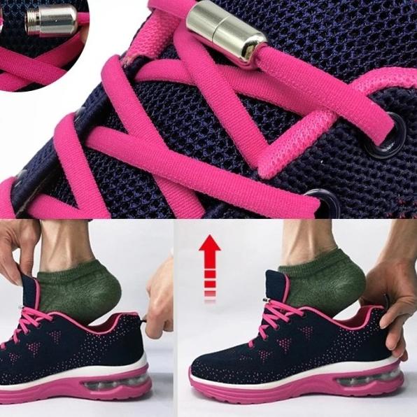 Tali Sepatu Elastis Lembut Ulir Soft Shoelace Elastic - Navy