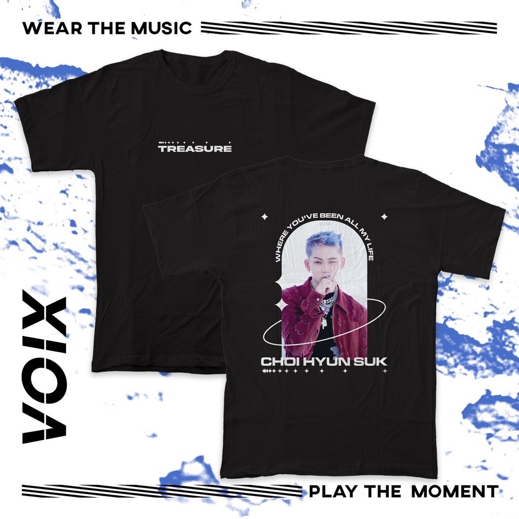 Kaos Kpop TREASURE "HELLO" Tee - | Choi Hyunsuk | Jihoon | Yoshi | Junkyu | Yoon Jaehyuk |