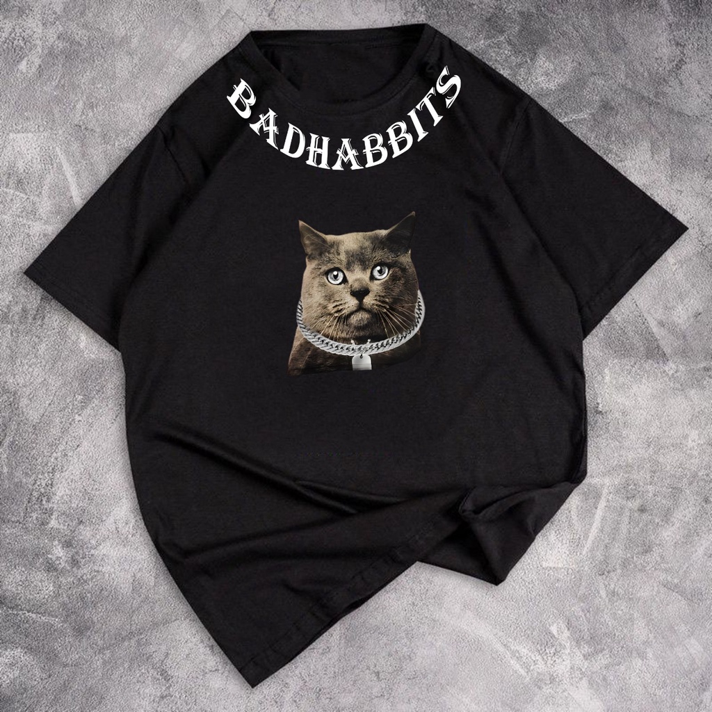 GSC - Kaos OVERSIZE BAD HABBITS CAT / Kaos Oversize Bahan Cotton 24s